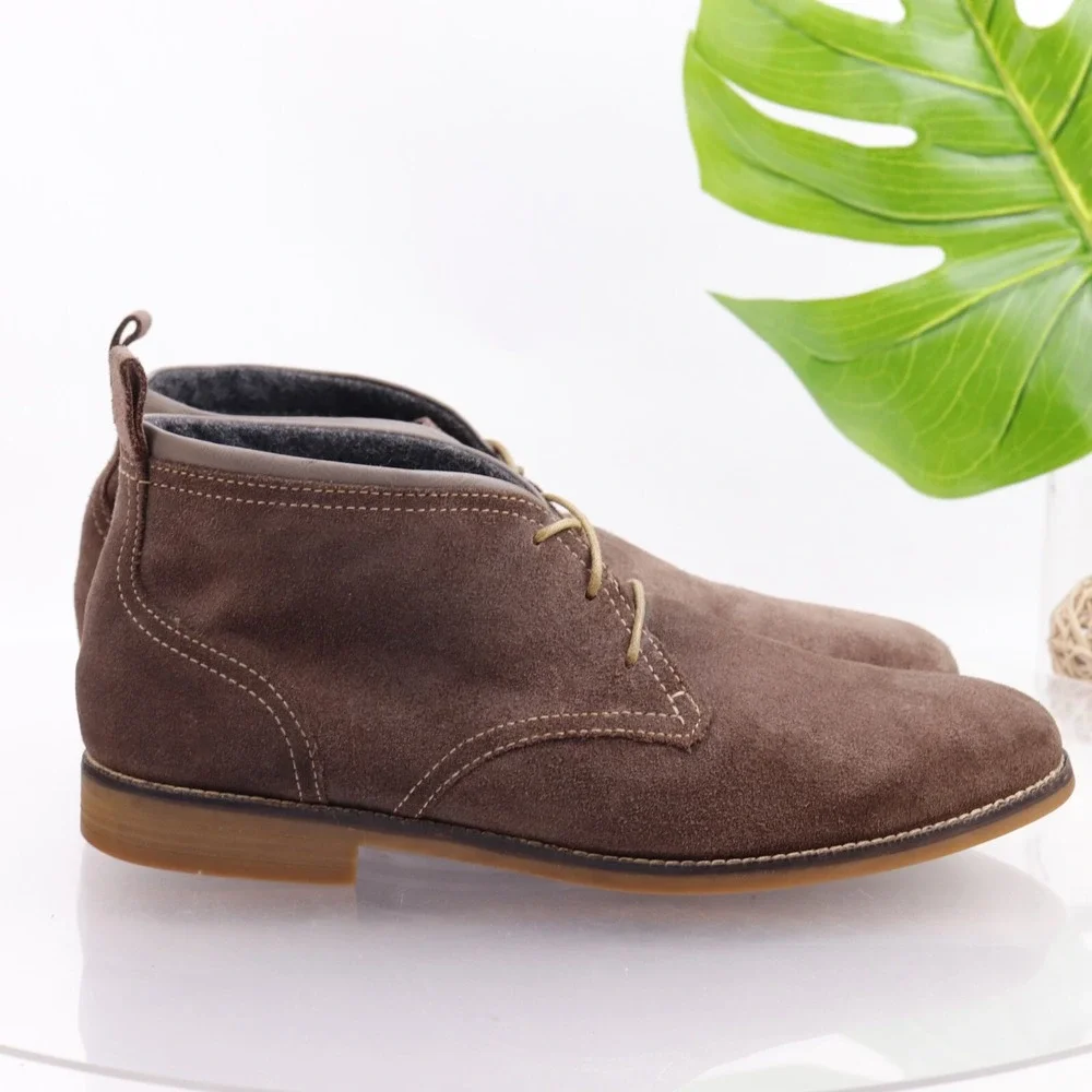 Cole Haan Mens Curtis Chukka Boots Size 12 Brown Suede Waterproof Lace Up Casual